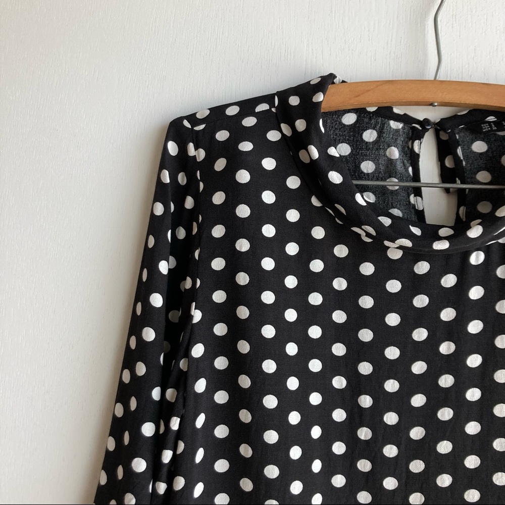 Zara Basic Collection Black With White Polka Dot … - image 2